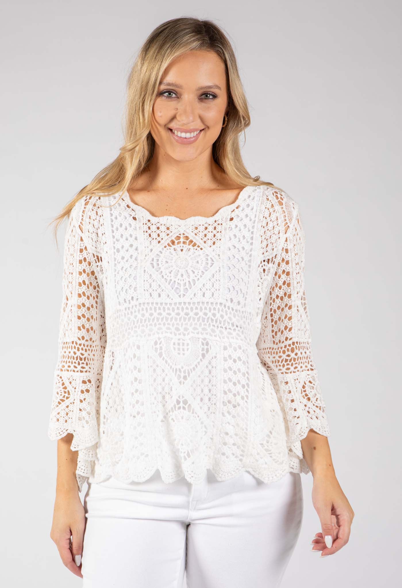 Crochet Knit Top