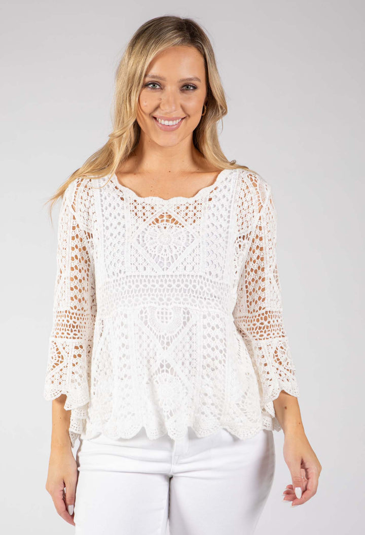 Crochet Knit Top