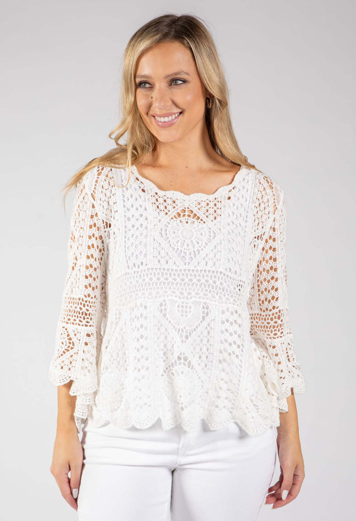 Crochet Knit Top