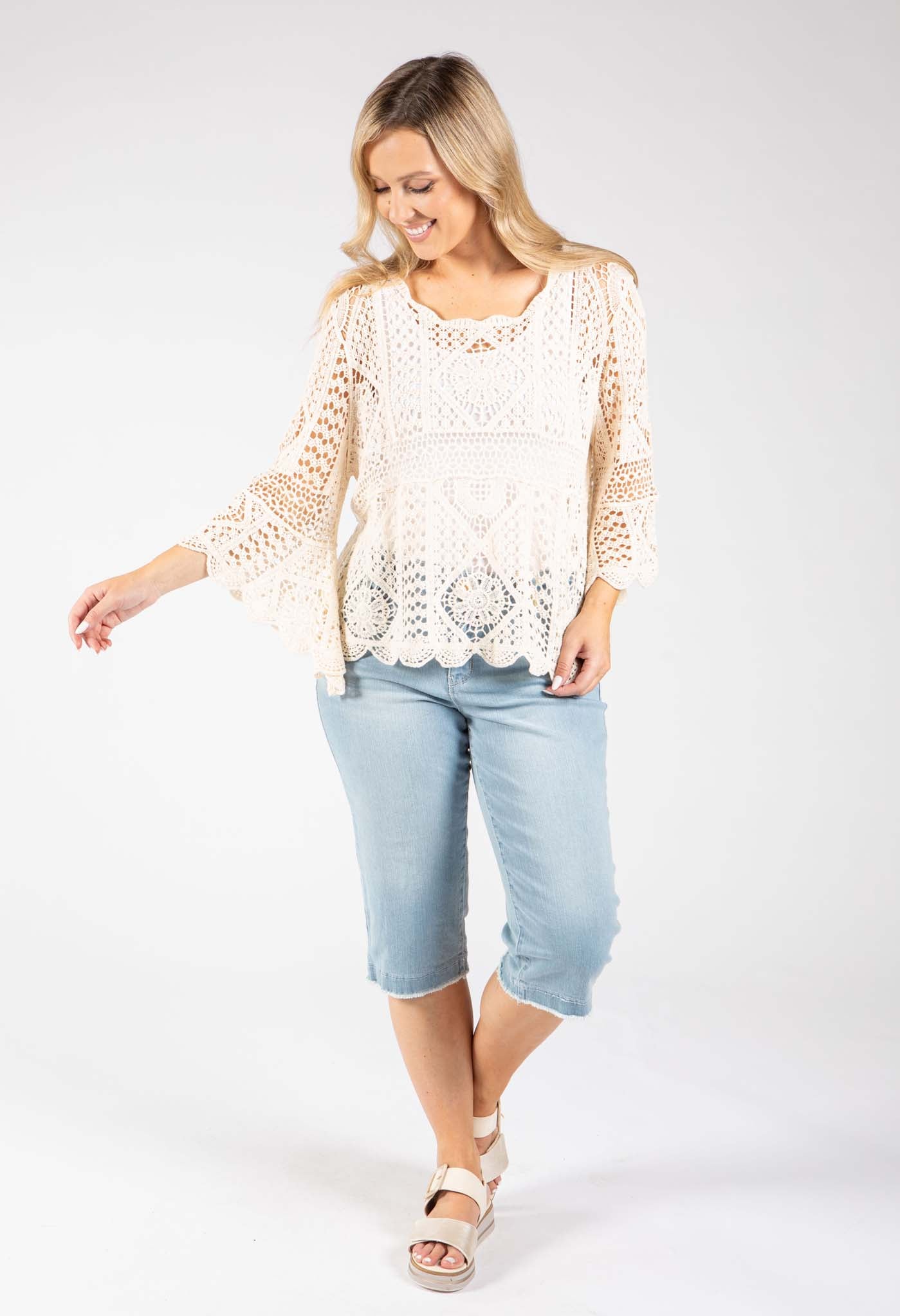 Crochet Knit Top