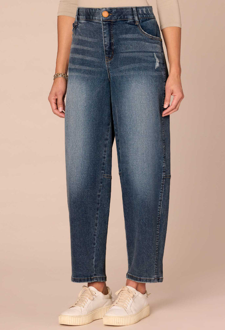 "Ab"solution® Skyrise Relaxed Barrel Leg Jeans