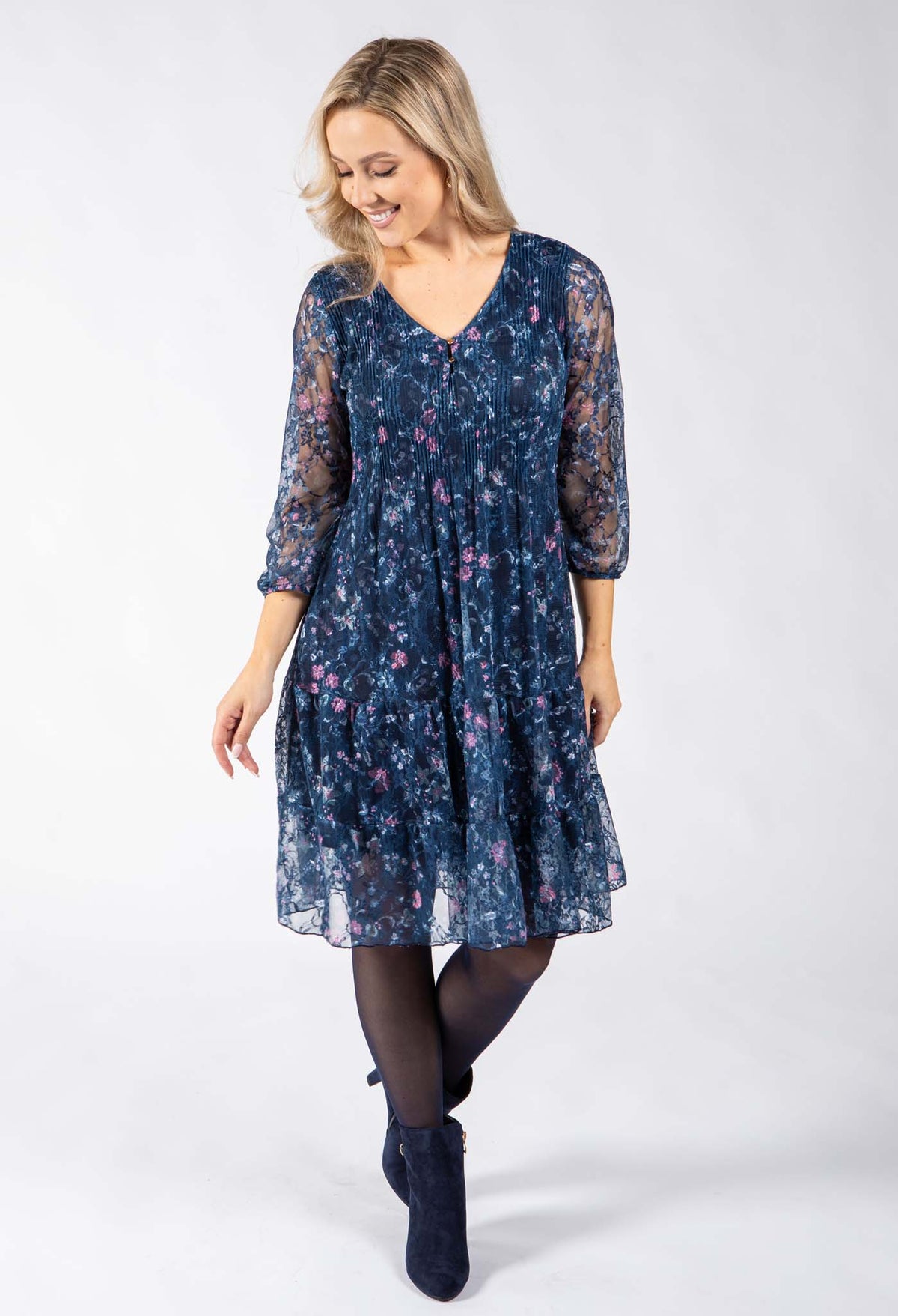 Ravyl Floral Lace Short Dress