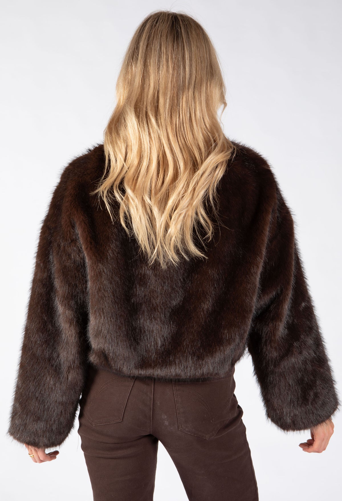 Cropped Faux Fur Jacket