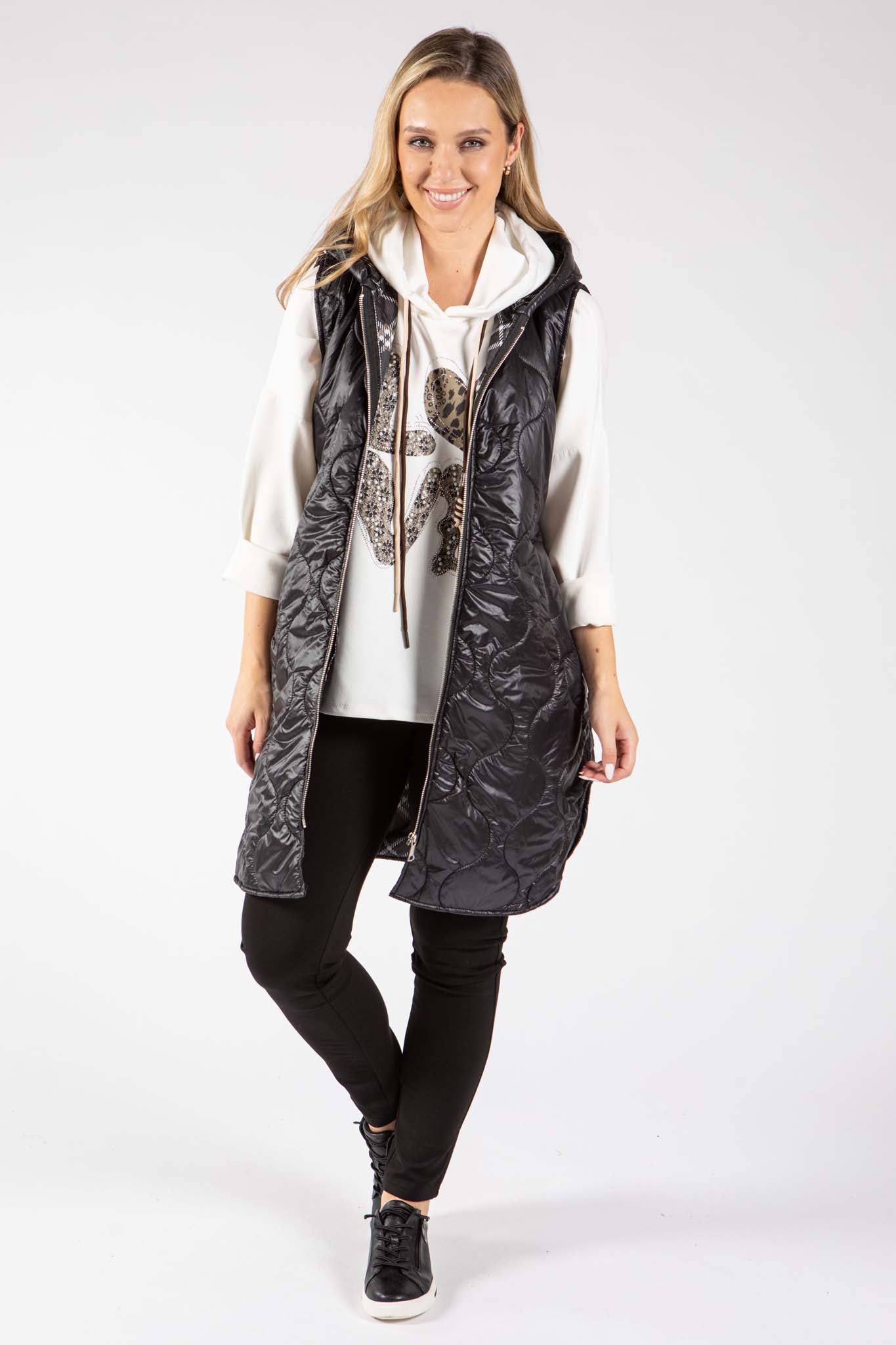 Longline Quilted Gilet