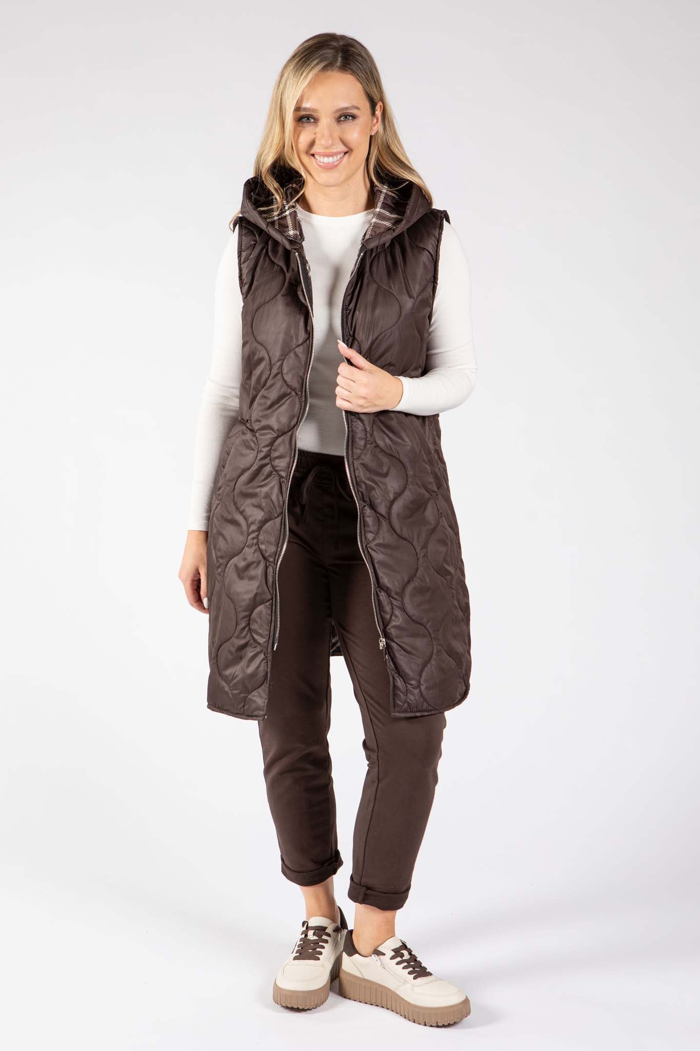 Longline Quilted Gilet