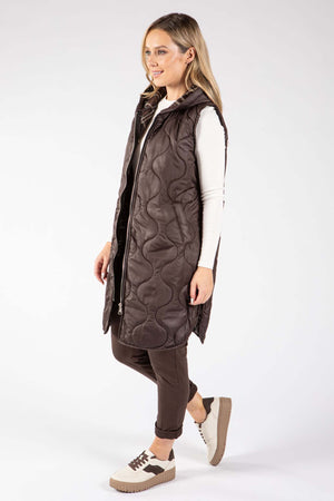 Longline Quilted Gilet