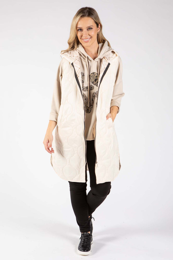 Longline Quilted Gilet