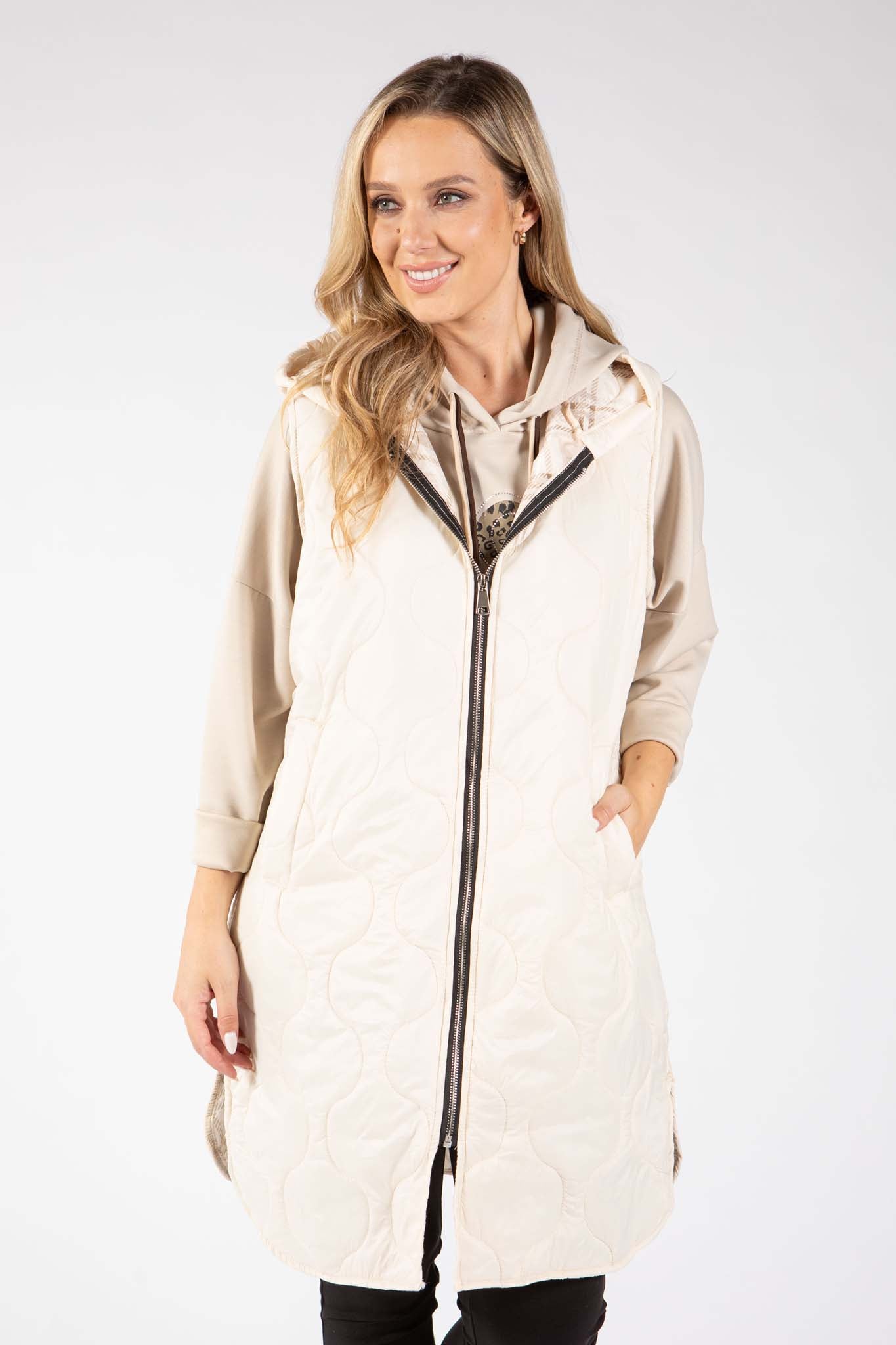 Longline Quilted Gilet