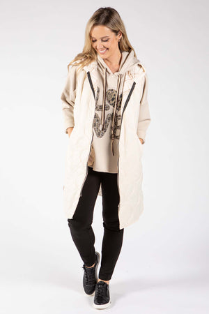 Longline Quilted Gilet