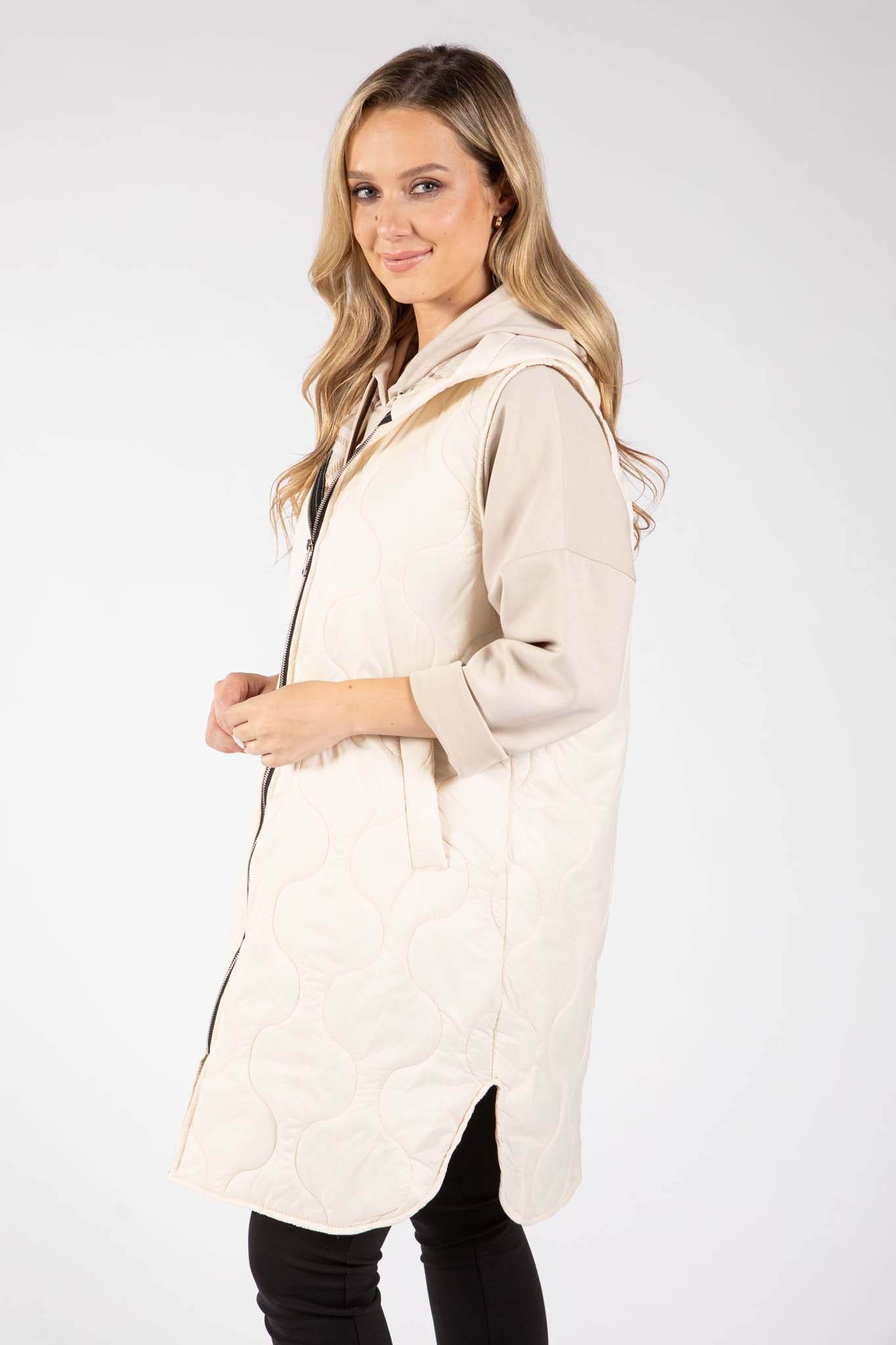 Longline Quilted Gilet