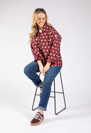 Polka Dot Quilted Coat