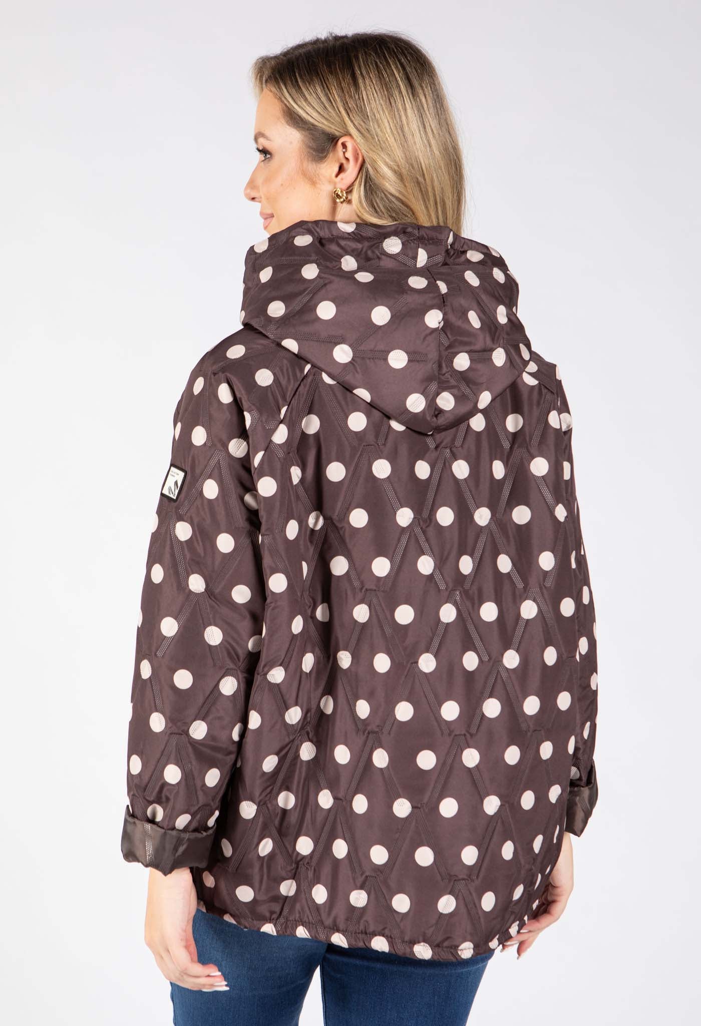 Polka Dot Quilted Coat