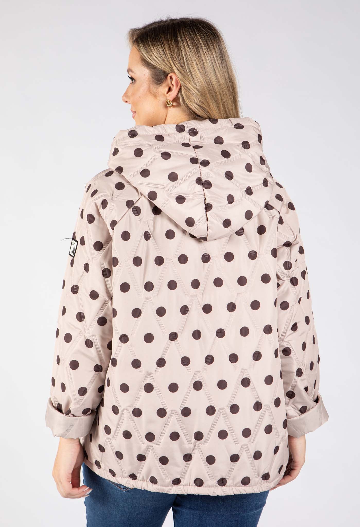 Polka Dot Quilted Coat