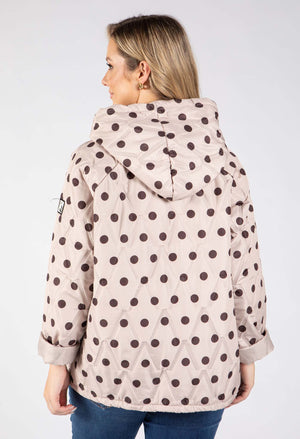 Polka Dot Quilted Coat