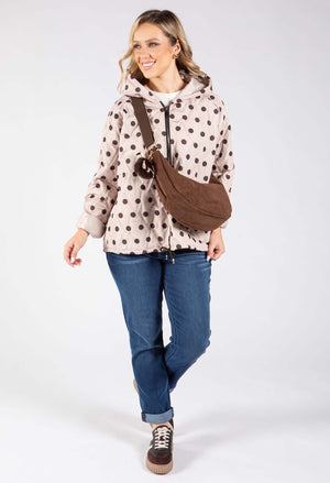 Polka Dot Quilted Coat