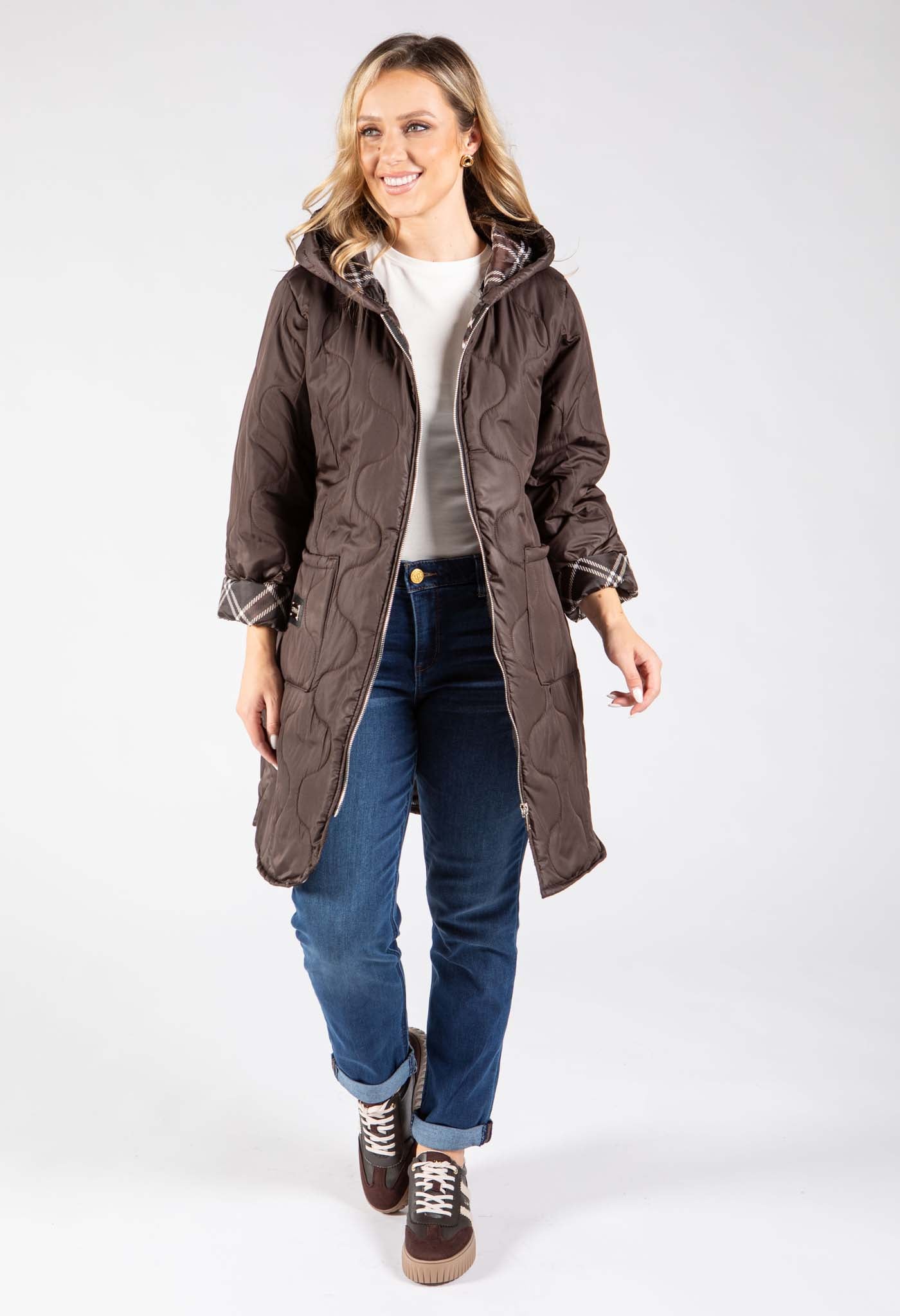 Hooded Quilted Coat