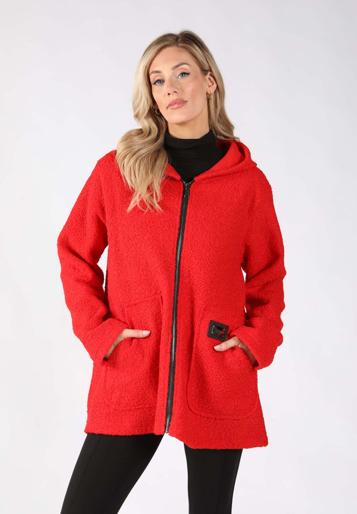 Soft Boucle Zip-Up Jacket