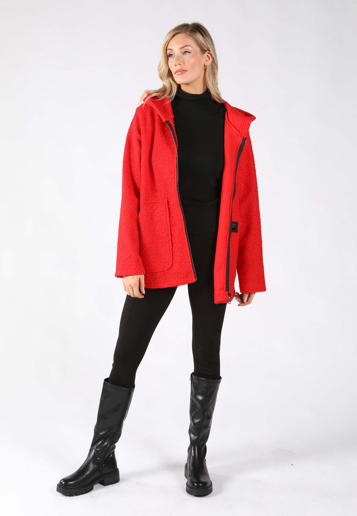 Soft Boucle Zip-Up Jacket