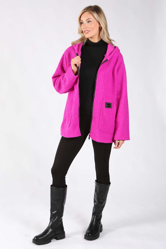 Soft Boucle Zip-Up Jacket
