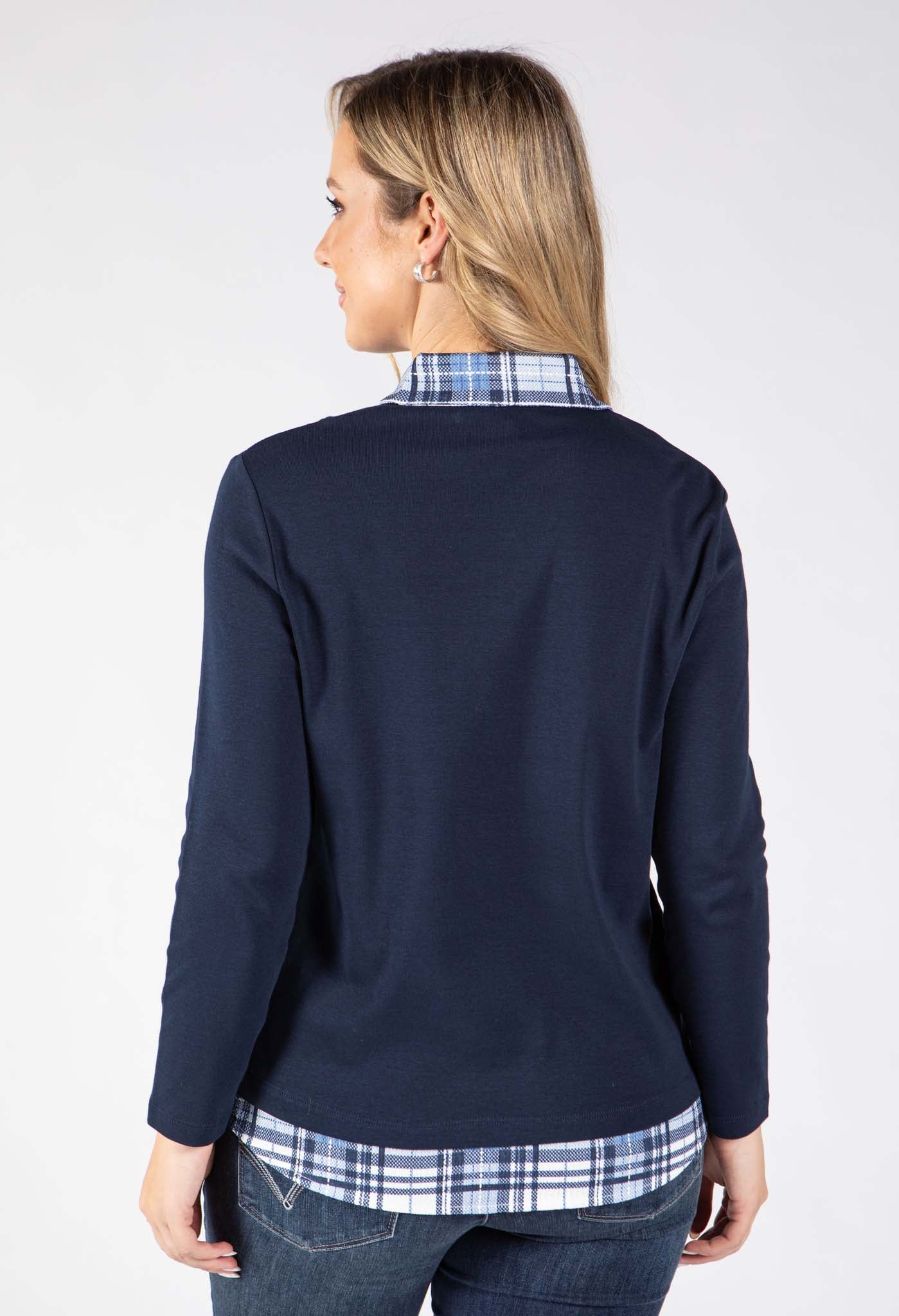 2 in 1 Check Shirt Top