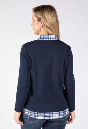 2 in 1 Check Shirt Top