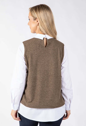 2 in 1 Button Shirt Top