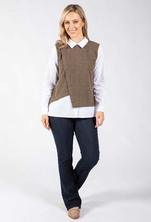 2 in 1 Button Shirt Top