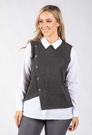 2 in 1 Button Shirt Top