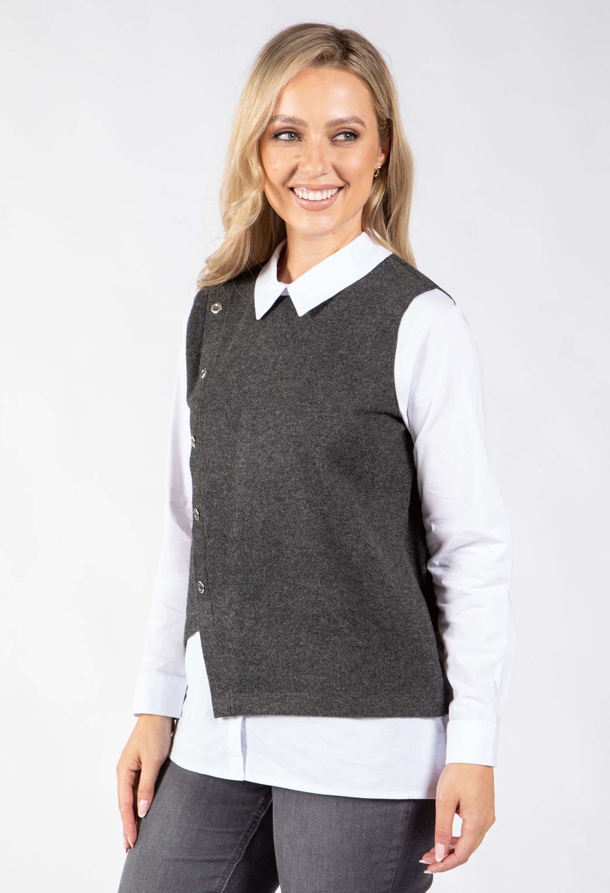2 in 1 Button Shirt Top