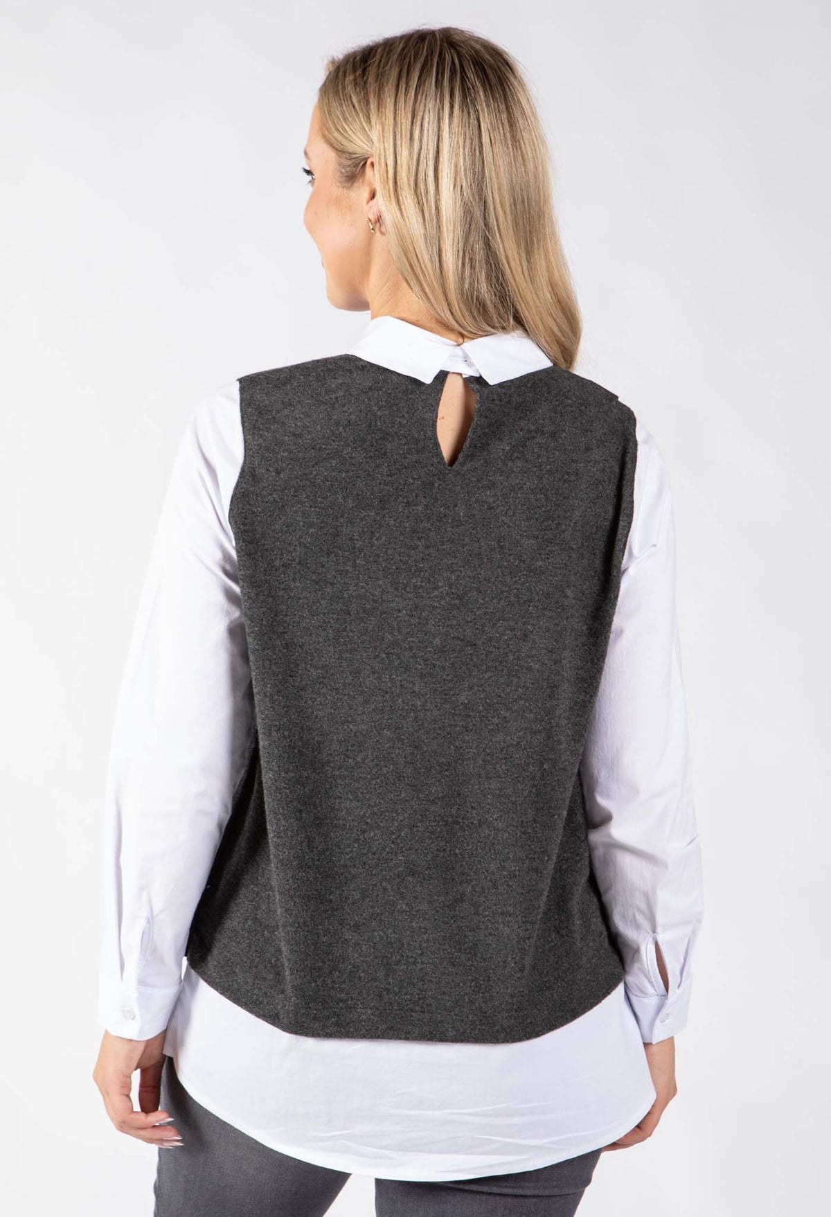 2 in 1 Button Shirt Top