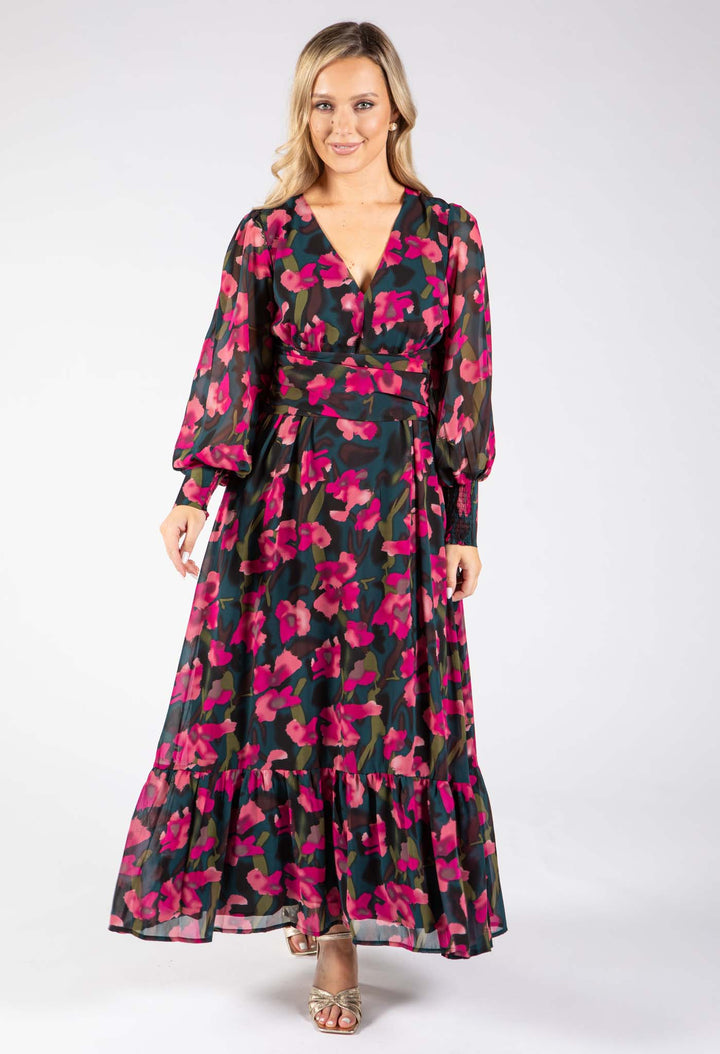 Floral V-Neck Maxi Dress