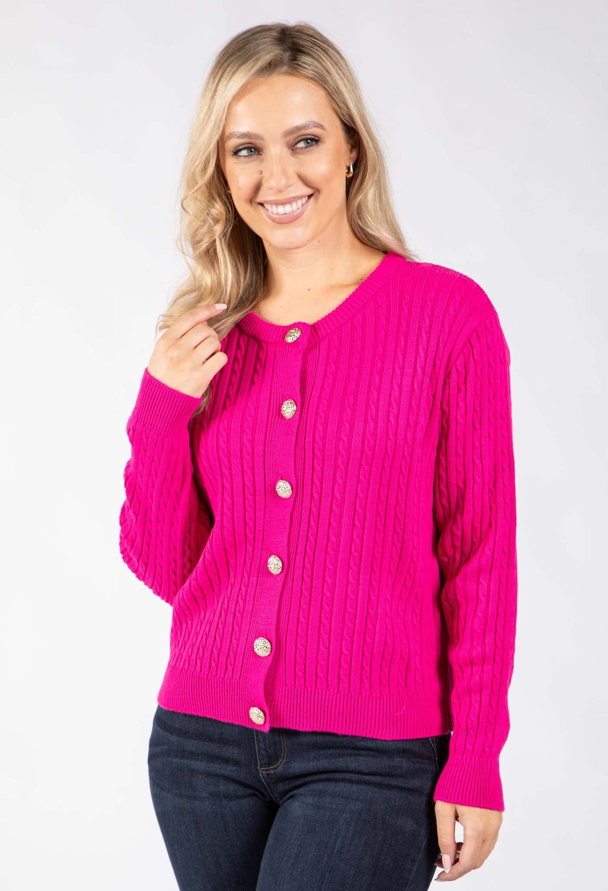 Goldy Cable Knit Cardigan