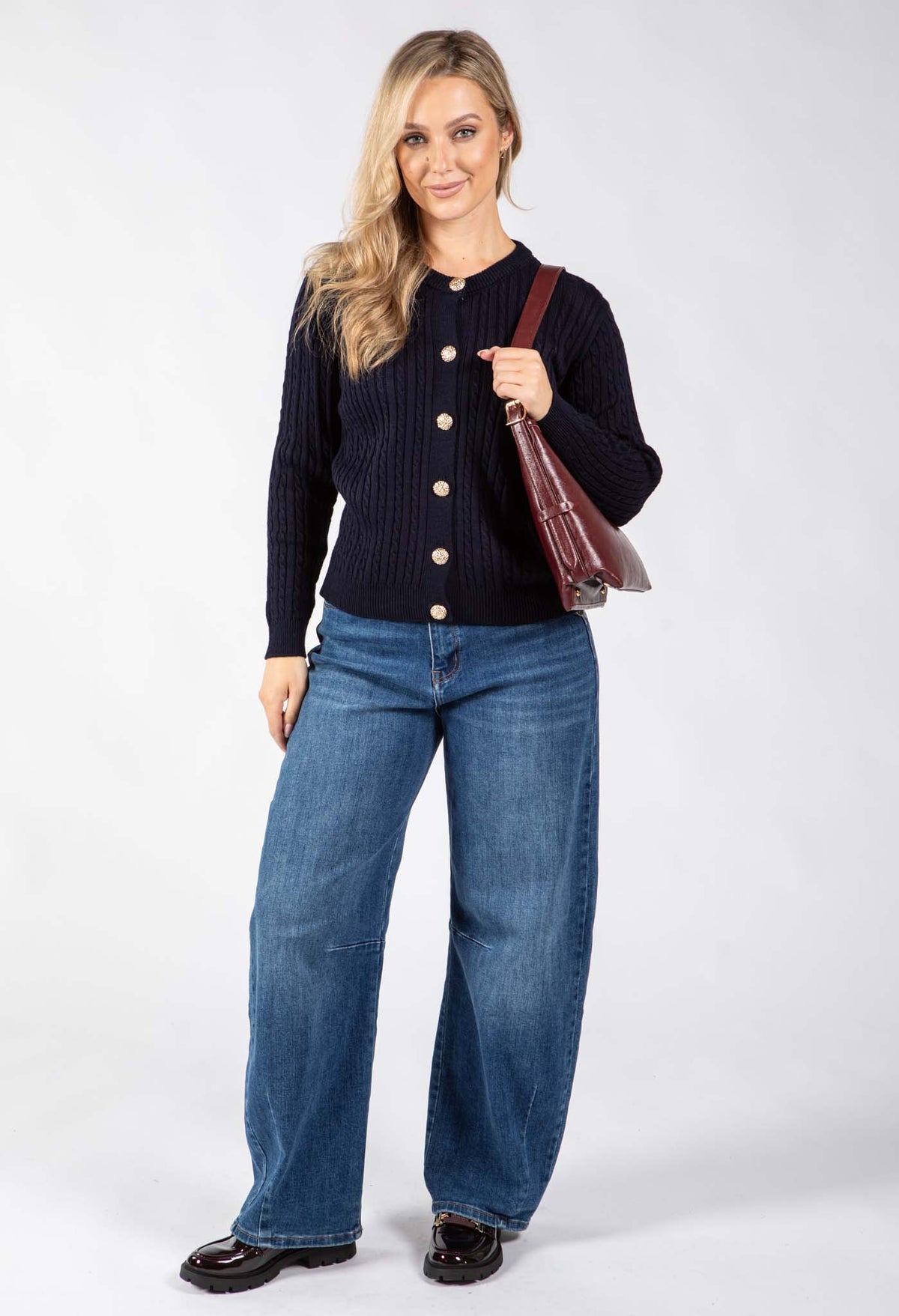 Goldy Cable Knit Cardigan