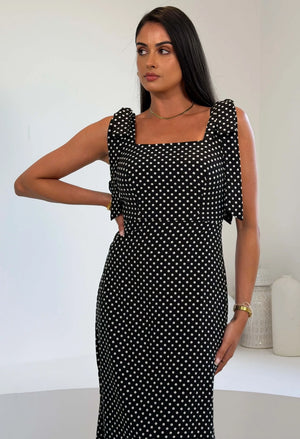 Jovi Tie Shoulder Midi Dress