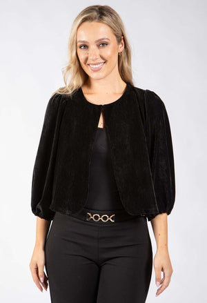 Paris Velvet Balloon Sleeve Jacket