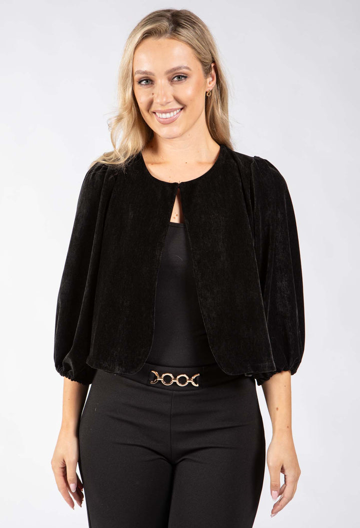 Paris Velvet Balloon Sleeve Jacket