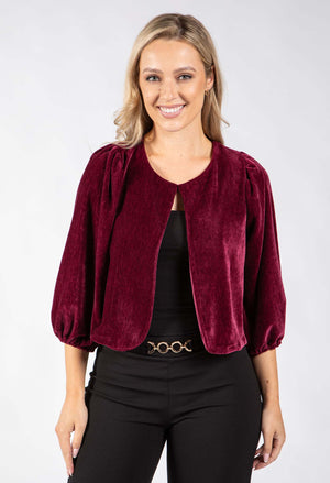 Paris Velvet Balloon Sleeve Jacket
