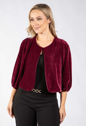 Paris Velvet Balloon Sleeve Jacket