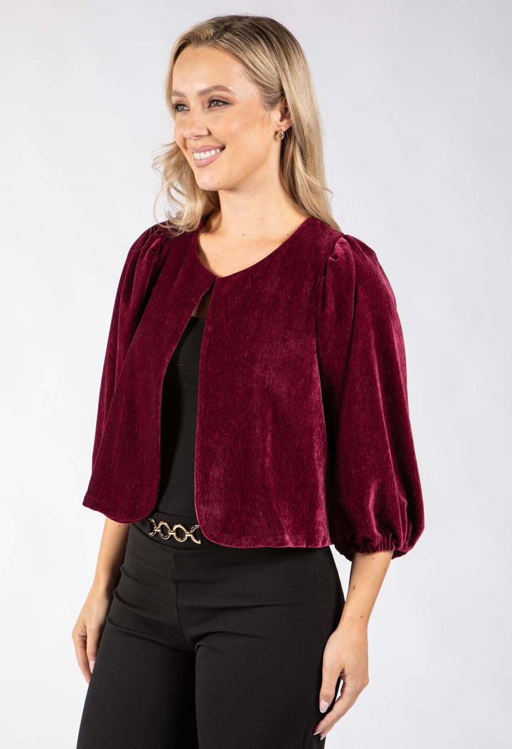 Paris Velvet Balloon Sleeve Jacket