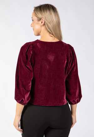 Paris Velvet Balloon Sleeve Jacket
