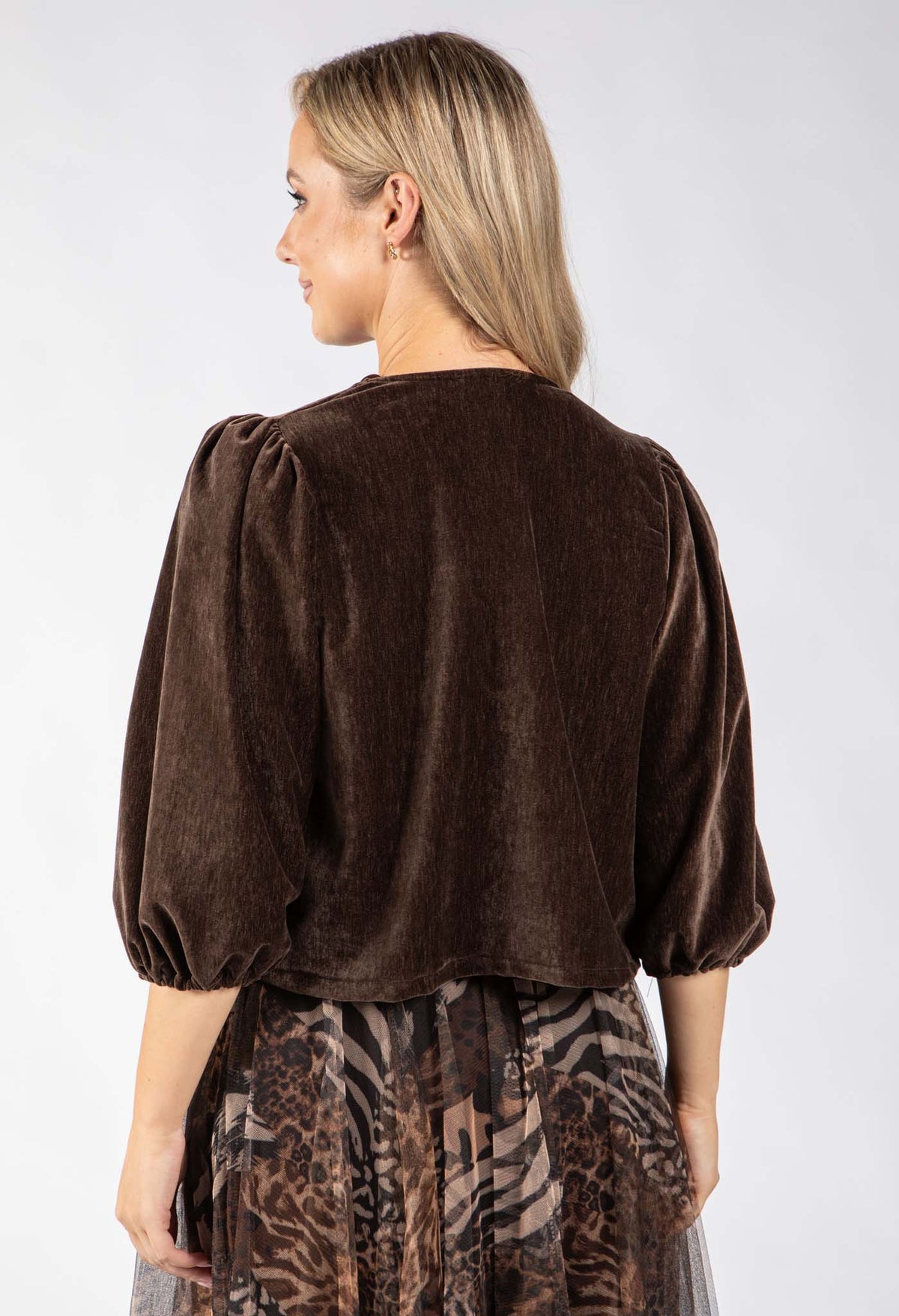 Paris Velvet Balloon Sleeve Jacket