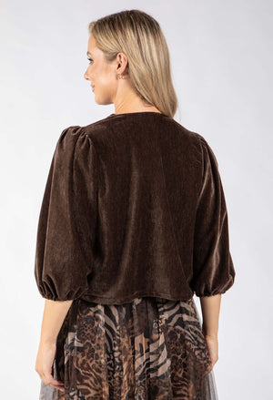 Paris Velvet Balloon Sleeve Jacket