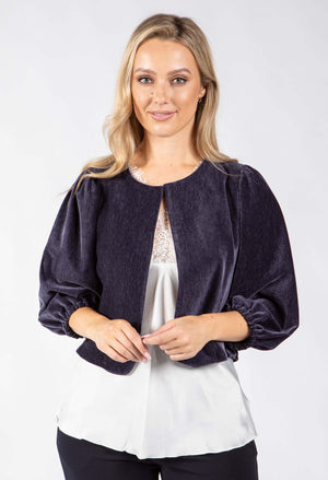 Paris Velvet Balloon Sleeve Jacket