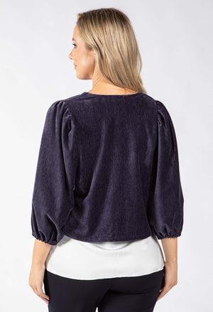 Paris Velvet Balloon Sleeve Jacket