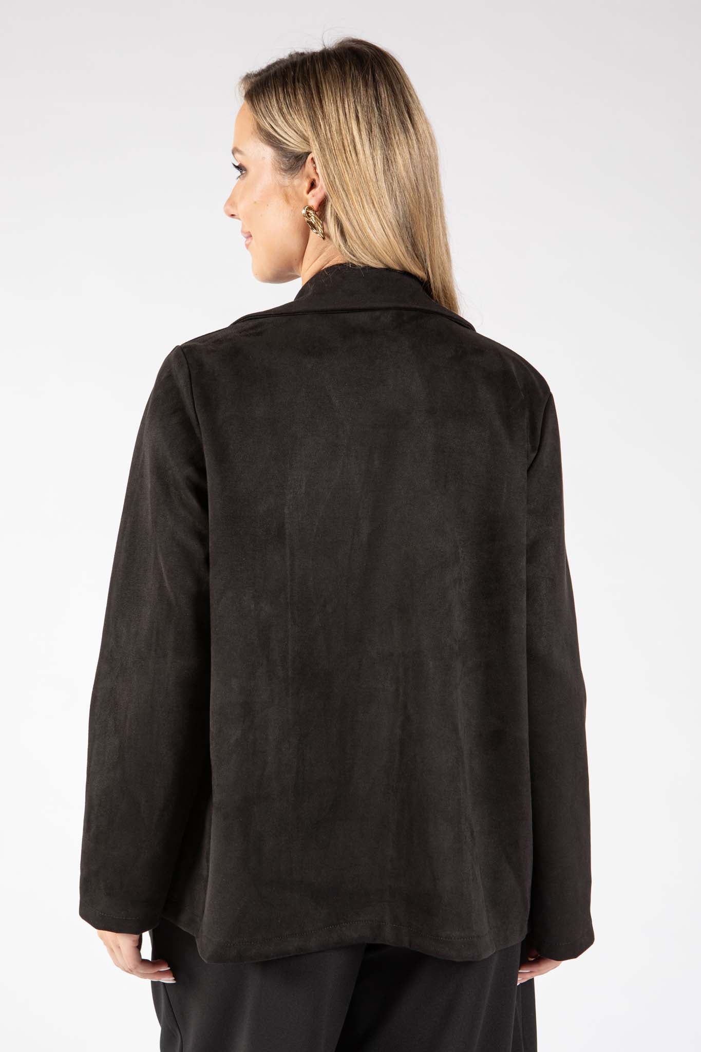 Faux Suede Blazer