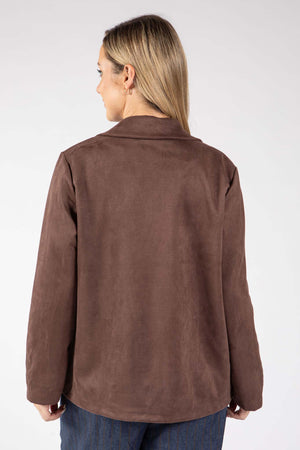 Faux Suede Blazer