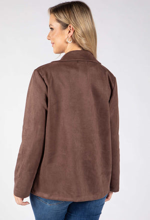 Faux Suede Blazer