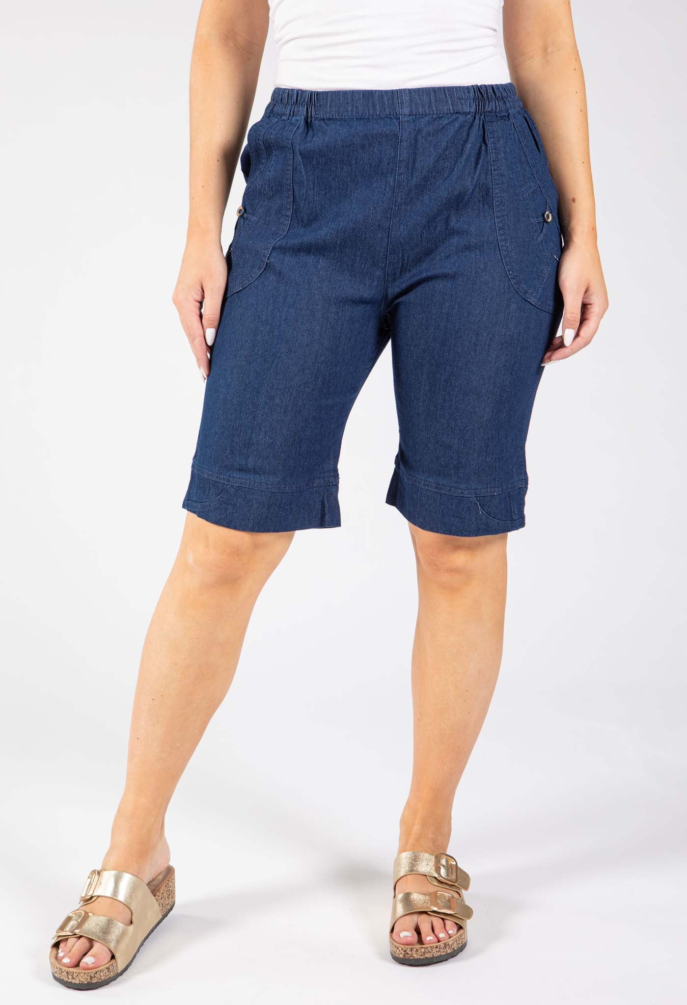 Denim Look Bermuda Shorts