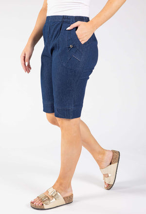 Denim Look Bermuda Shorts