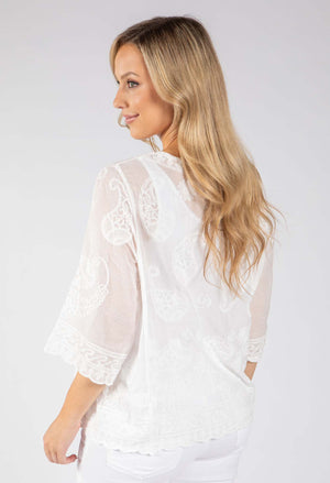Paisley Embroidery Blouse